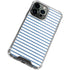 Blue and White Stripes iPhone 14 Pro Clear Case
